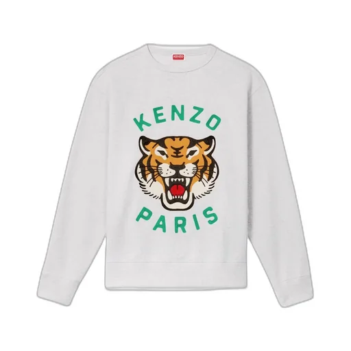 Lucky Tiger Embroidered Crewneck Sweatshirt