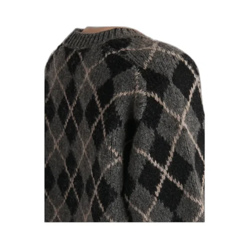 Geometric Patterned Crewneck Sweater