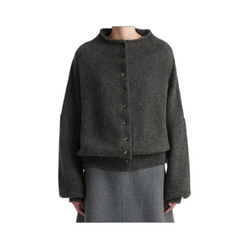 Nelya Long-Sleeved Ribbed Cardigan
