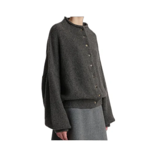 Nelya Long-Sleeved Ribbed Cardigan