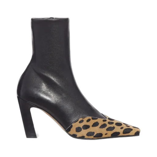 Nevada Leopard Printed Ankle Boots