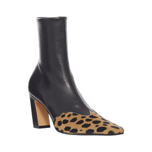 Nevada Leopard Printed Ankle Boots