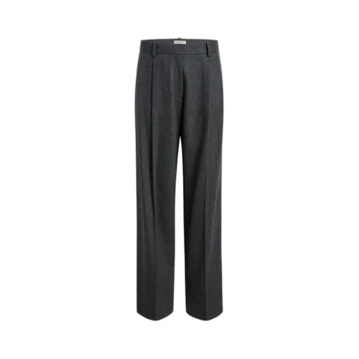 Pleated Straight-Leg Trousers
