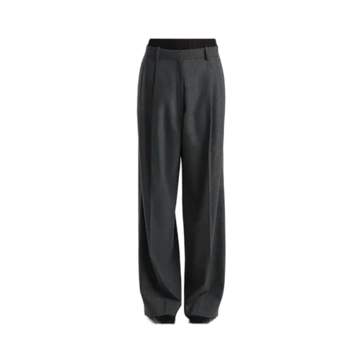 Pleated Straight-Leg Trousers