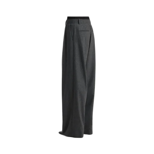 Pleated Straight-Leg Trousers