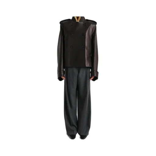 Pleated Straight-Leg Trousers