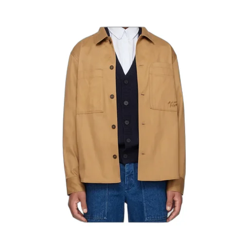Logo Embroidered Buttoned Overshirt