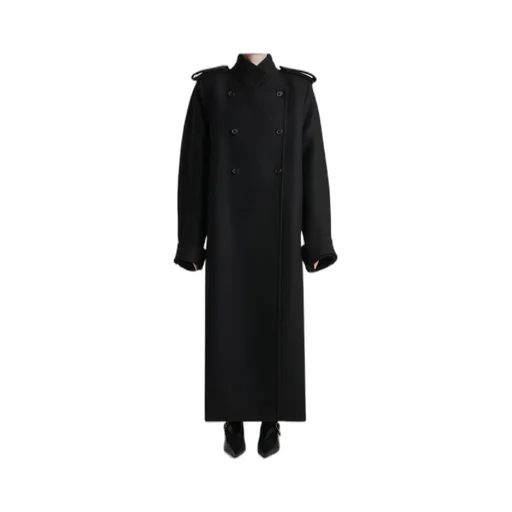 Double-Breasted Long Sleeved Coat