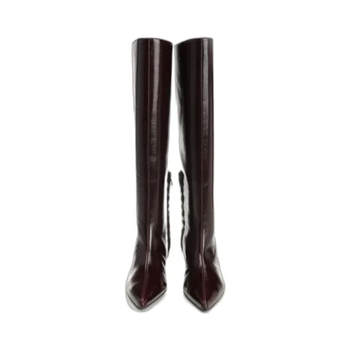 40Mm Pointed-Toe Patent Leather Boots