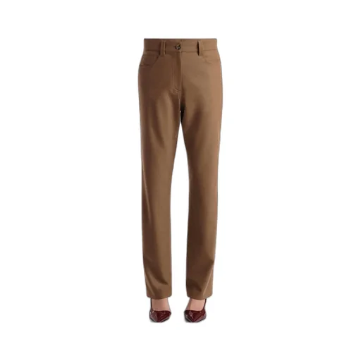 Straight-Leg Wool-Blend Trousers