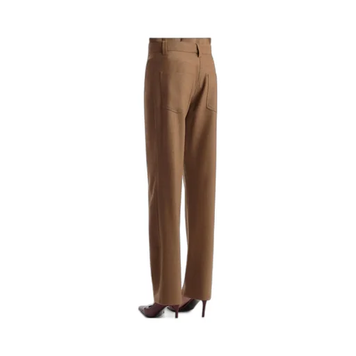 Straight-Leg Wool-Blend Trousers