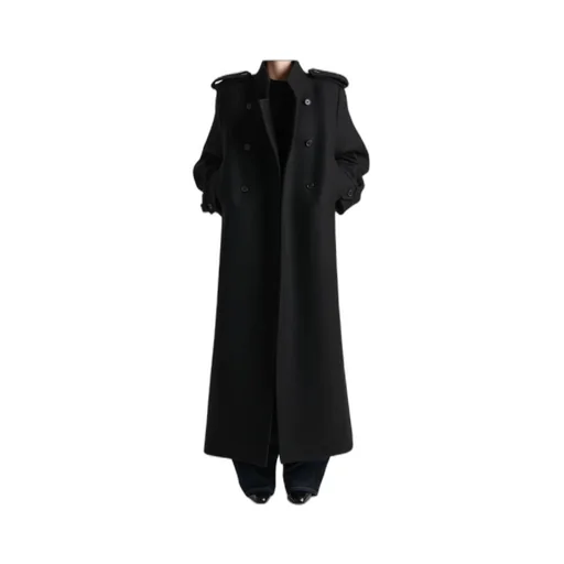 Double-Breasted Long Sleeved Coat