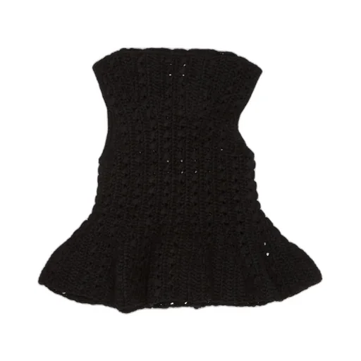 Yuka Crocheted Peplum Top