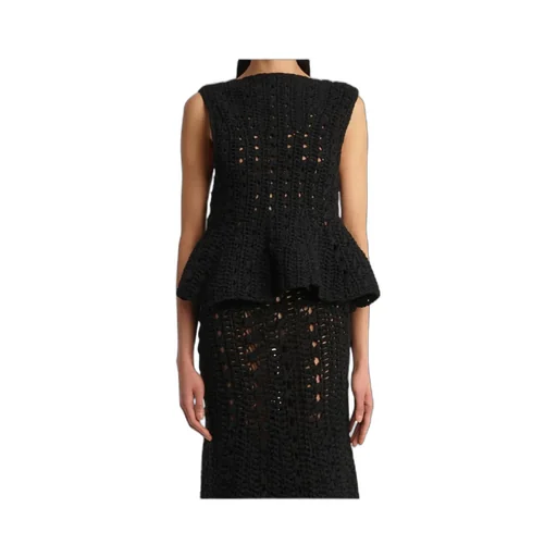 Yuka Crocheted Peplum Top