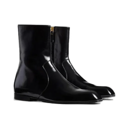 Leather Zip Boots