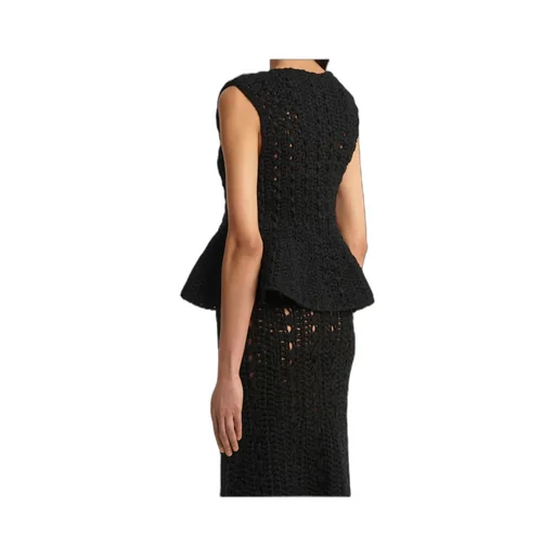 Yuka Crocheted Peplum Top