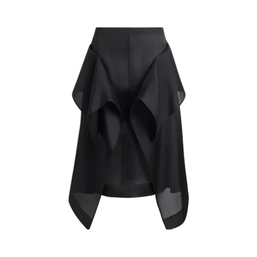 Nina Ruffled Silk Skirt