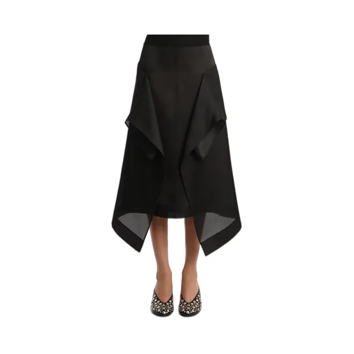 Nina Ruffled Silk Skirt