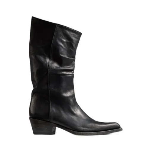 45Mm Leather Pointed-Toe Boots