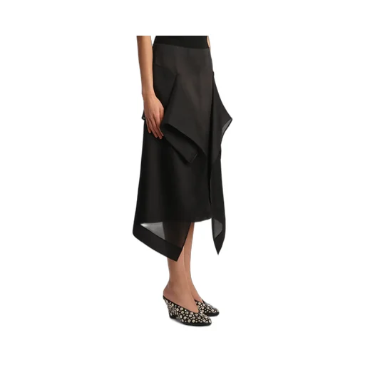Nina Ruffled Silk Skirt