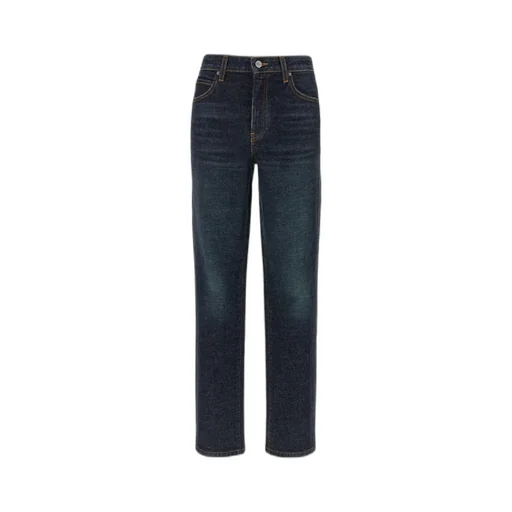 High-Waisted Slim Jeans