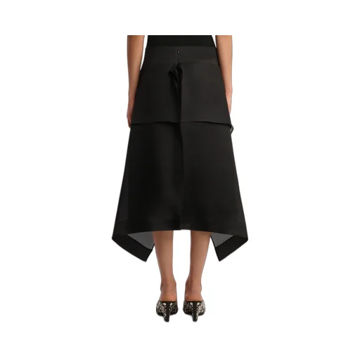 Nina Ruffled Silk Skirt