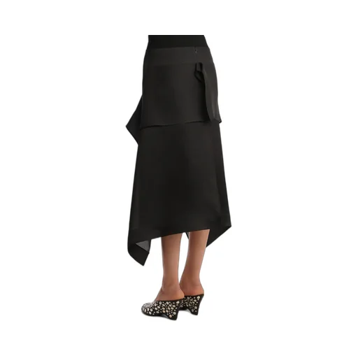 Nina Ruffled Silk Skirt
