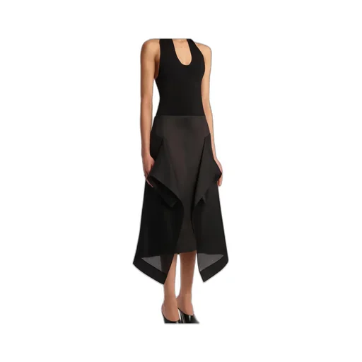 Nina Ruffled Silk Skirt
