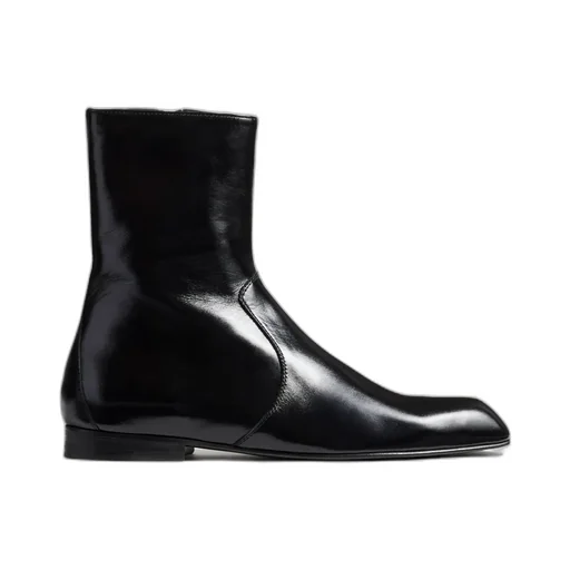 Leather Zip Boots