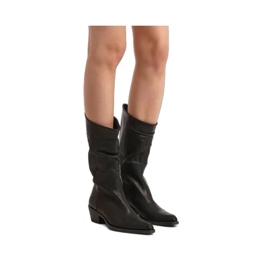 45Mm Leather Pointed-Toe Boots