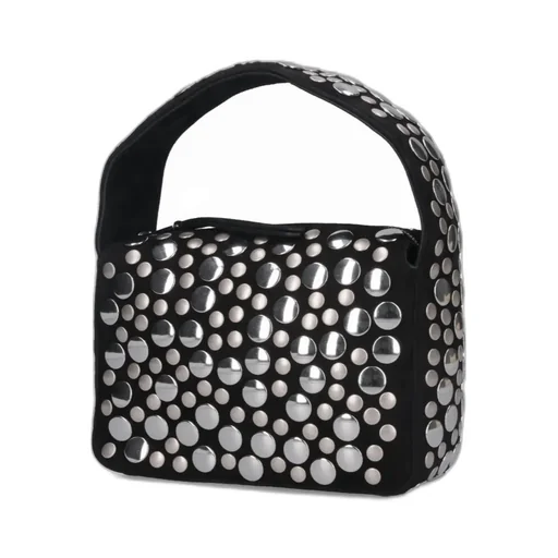 Stud Embellished Small Tote Bag