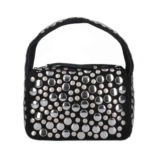 Stud Embellished Small Tote Bag