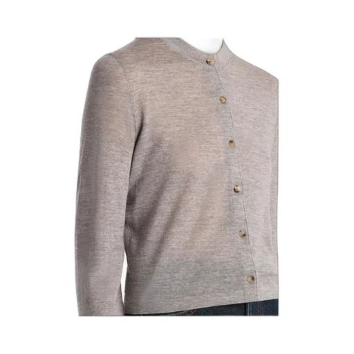 Button-Front Wool-Blend Cardigan