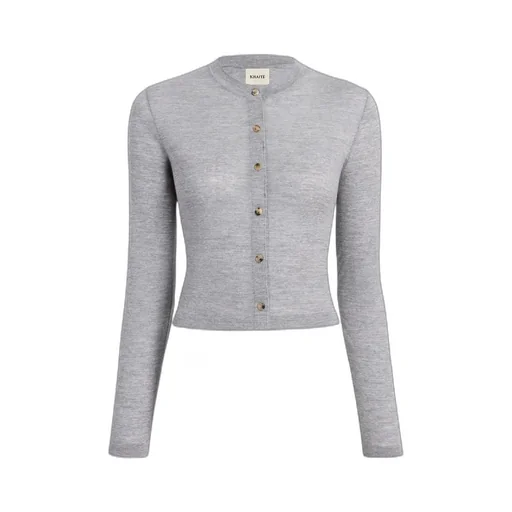 Button-Front Wool-Blend Cardigan