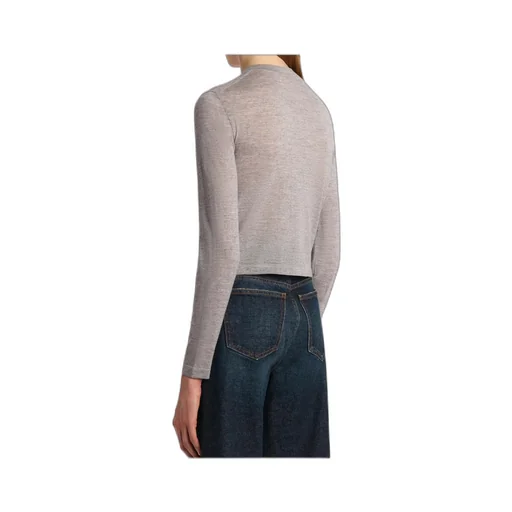 Button-Front Wool-Blend Cardigan