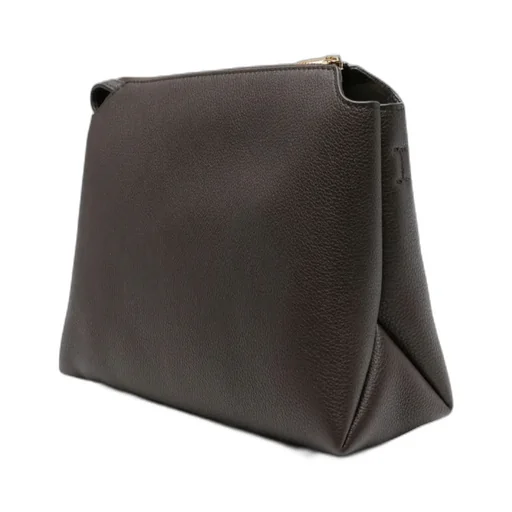 Lina Zip-Top Leather Shoulder Bag
