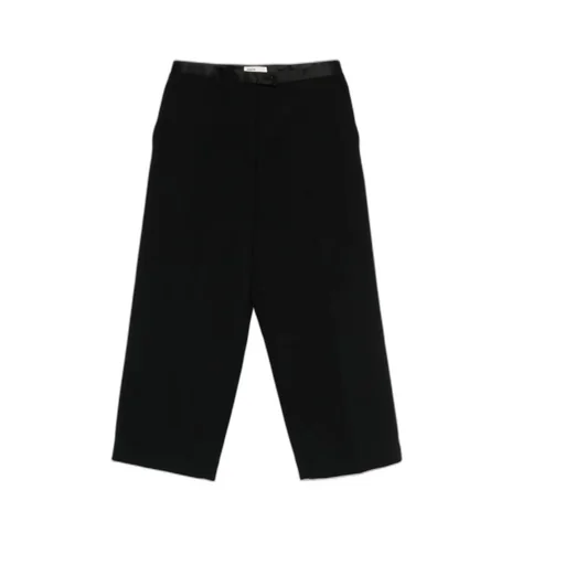 Wide-Leg Cropped Trousers