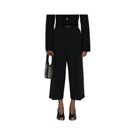 Wide-Leg Cropped Trousers
