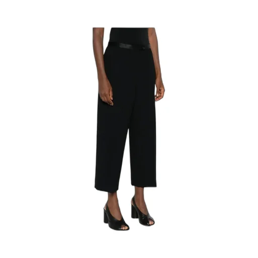Wide-Leg Cropped Trousers