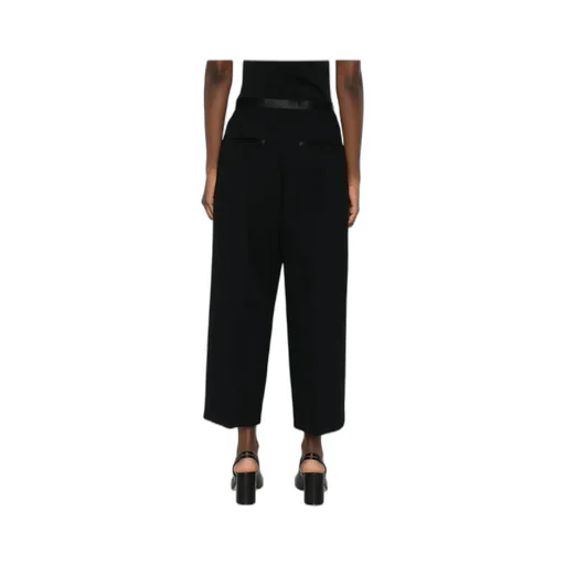 Wide-Leg Cropped Trousers
