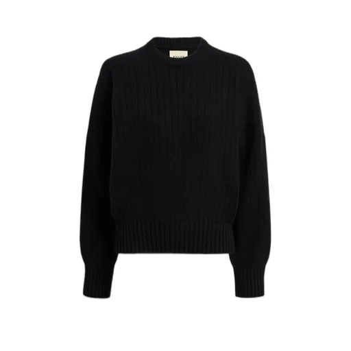 Lennox Cashmere Ribbed Crew Neck Sweater