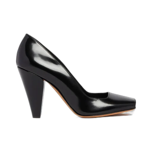 Square Toe Patent Pumps