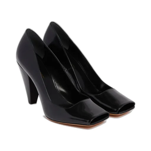 Square Toe Patent Pumps