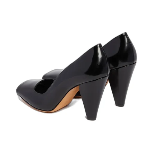 Square Toe Patent Pumps