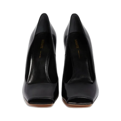 Square Toe Patent Pumps