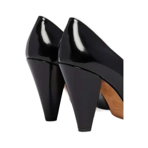 Square Toe Patent Pumps