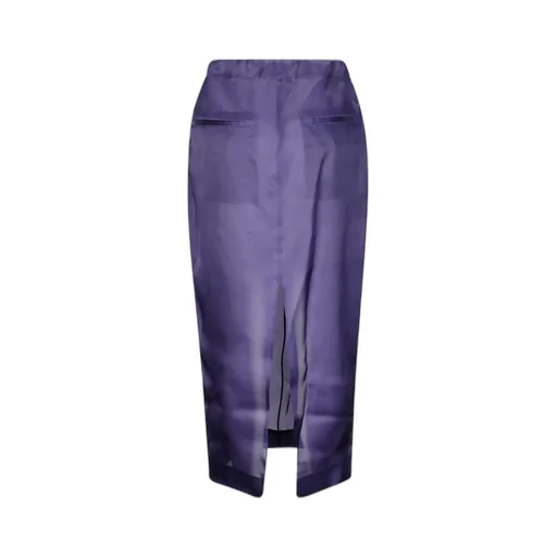 Drawstring Satin Skirt