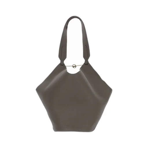 Logo Printed Chain Detailed Shoulder Bag