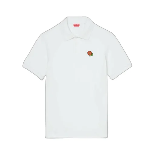 Floral Embroidered Short-Sleeved Polo Shirt