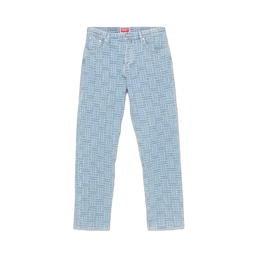 Weave Botton Loose-Fit Denim Jeans